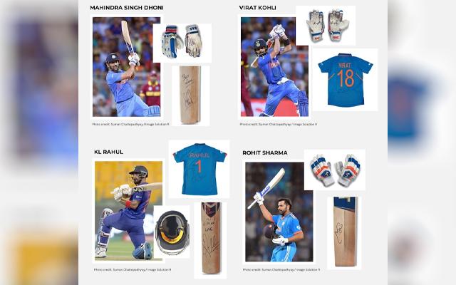 Star Indian cricketers Dhoni, Kohli, Rohit contribute memorabilia to Cricket for Charity auction