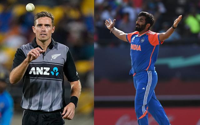 Tim Southee and Jasprit Bumrah