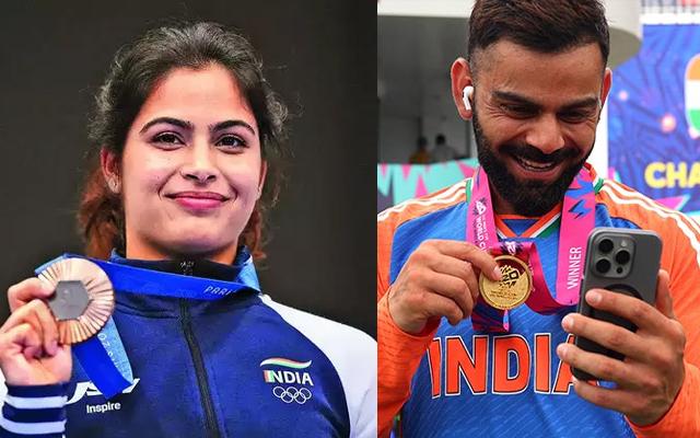 Manu Bhaker and Virat Kohli