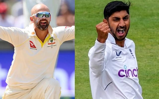 Nathan Lyon and Shoaib Bashir