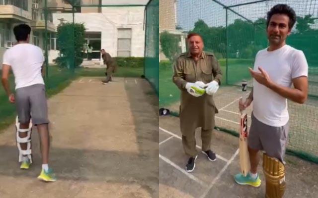 Kaif bowls to 77-year-old father in nets, video goes viral