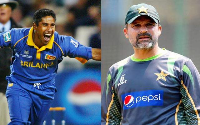 Chaminda Vaas and Moin Khan