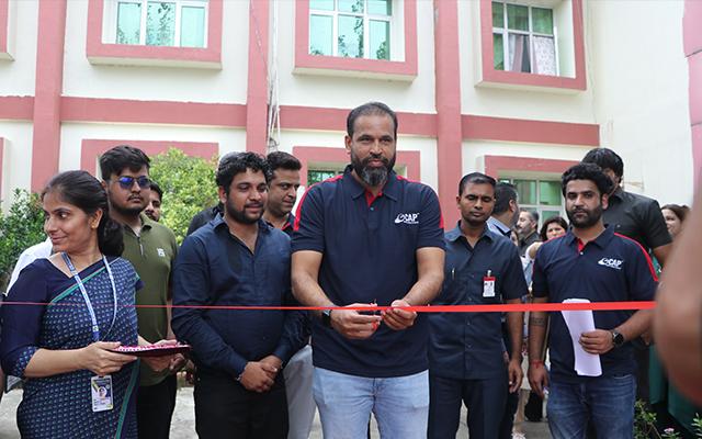 Yusuf Pathan inaugurates the 35th center of Cricket Academy of Pathans in Karnal, Haryana