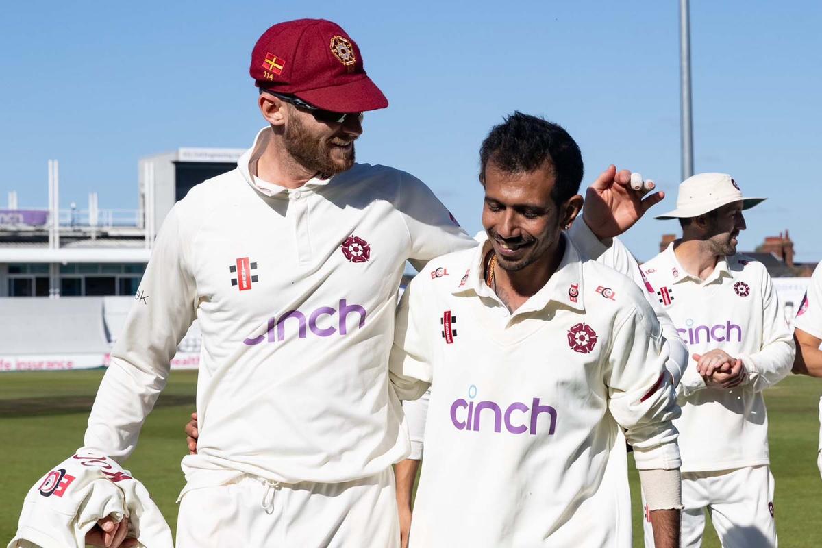 Yuzvendra Chahal during County Championship game