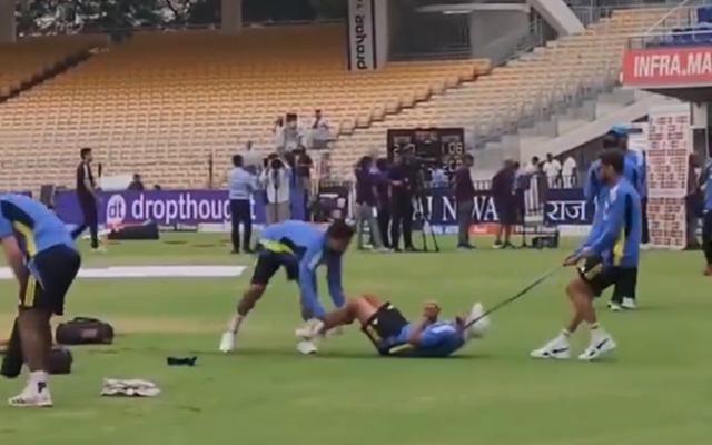 Watch- Virat Kohli-Rishabh Pant's hilarious 'dragging Kuldeep' act ahead of first Test goes viral