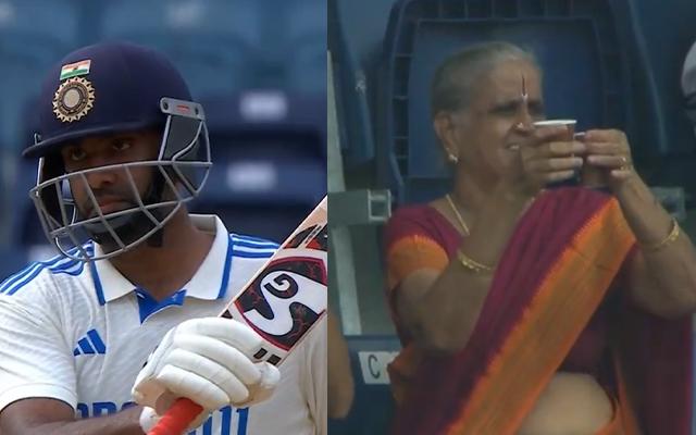 Ashwin old lady celebration