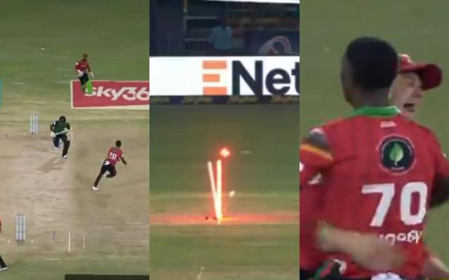 Shamar Joseph's direct hit