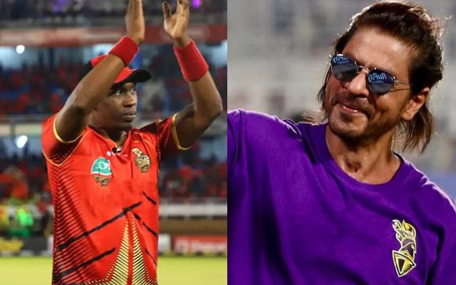 Dwayne Bravo and SRK