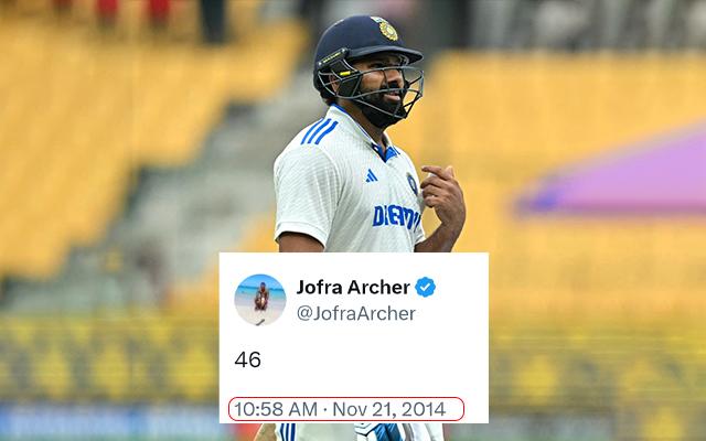 Jofra Archer's tweet