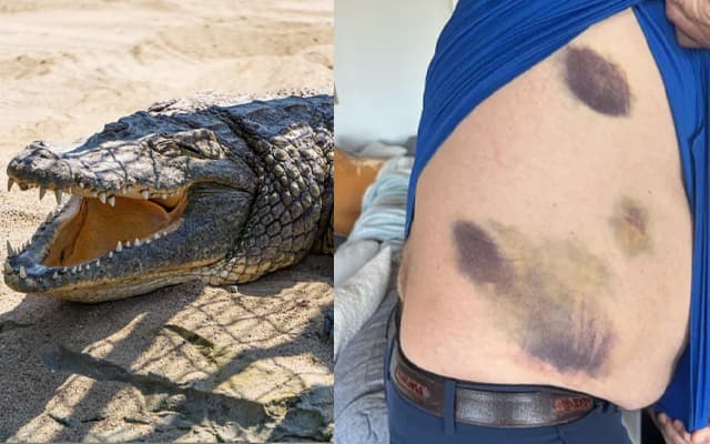 Sir Ian Botham narrowly escapes after falling in crocodile-infested ...