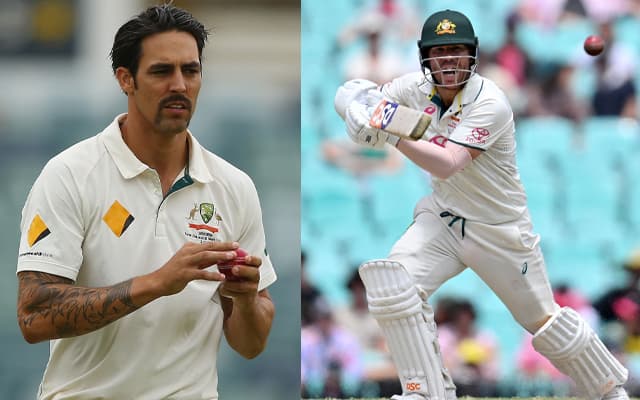 Mitchell Johnson and David Warner