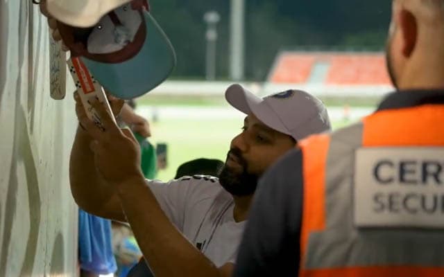 Watch: Rohit Sharma ends fan's 10-year wait with autograph