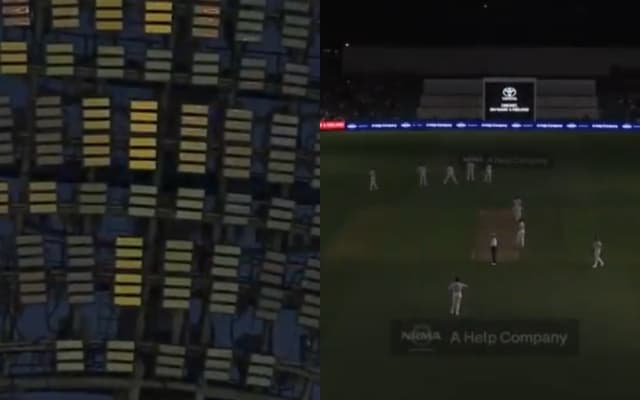 WATCH- Floodlight failure multiple times during pink-ball Test leaves India bowlers frustrated