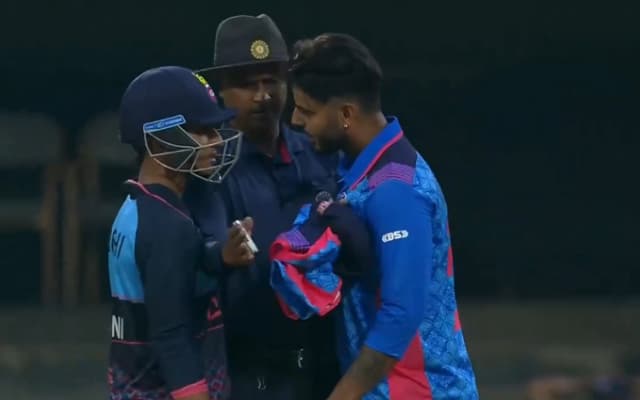 WATCH: Nitish Rana, Ayush Badoni engage in heated tussle during SMAT 2024 quarter-final