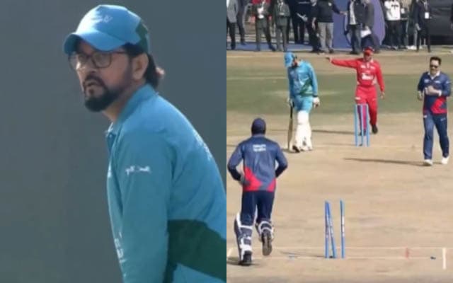 WATCH- Anurag Thakur gets bowled by Kiren Rijiju off a no-ball during TB awareness cricket match, video goes viral