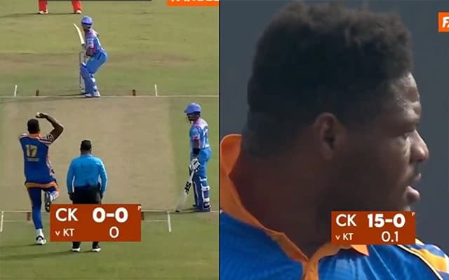 Watch: Oshane Thomas concedes 15 runs off one delivery in BPL match