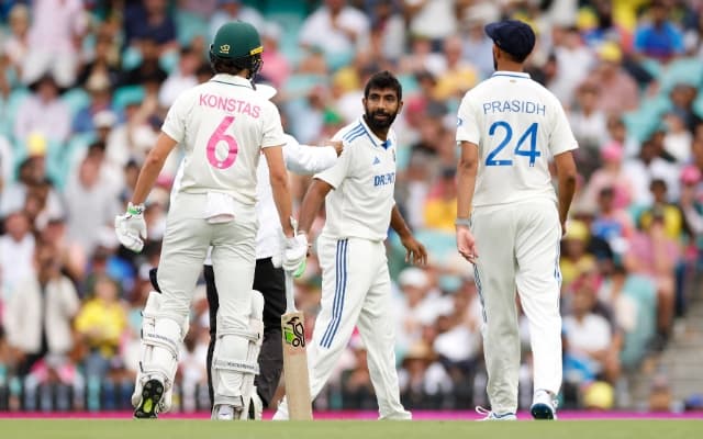 Jasprit Bumrah and Sam Konstas.