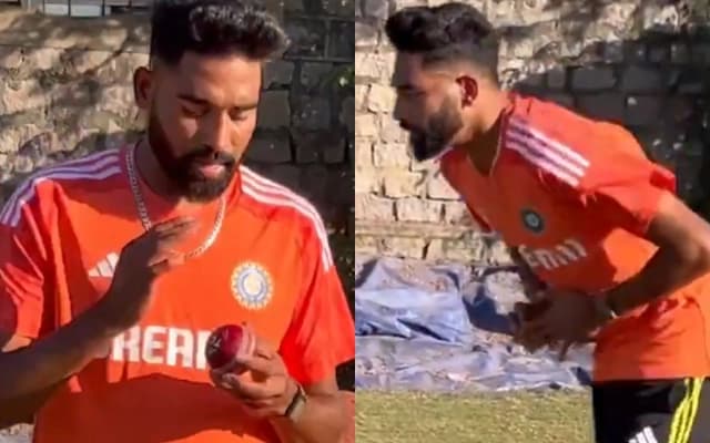 Mohammad Siraj practice