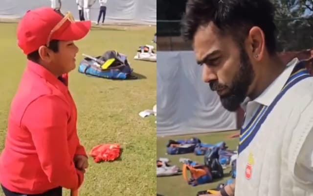 The child and Virat Kohli