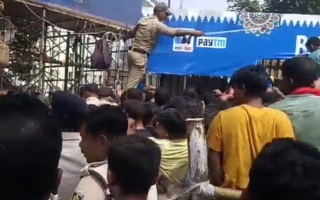 WATCH- Chaos at Barabati stadium as ticket rush sparks stampede-like situation ahead of Cuttack ODI