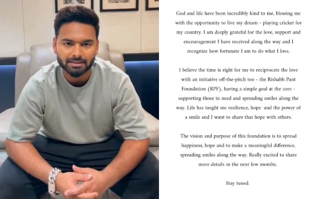 Rishabh Pant announces donating income to charitable foundation