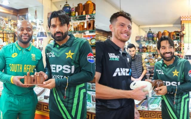 WATCH- Rizwan's souvenir shopping spree in Pakistan with Santner-Bavuma ahead of tri-series goes viral