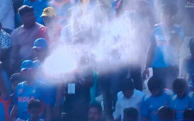 Spray in the stadium