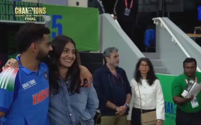 Watch: Virat Kohli shares heartfelt moment with wife Anushka Sharma post Champions Trophy victory