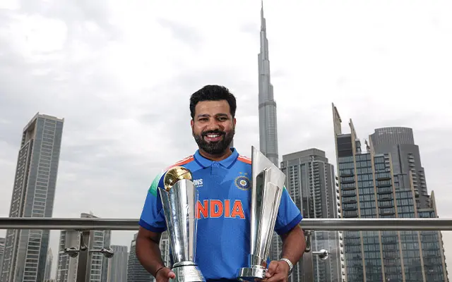 Rohit Sharma with Trophies