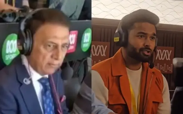 Sunil Gavaskar and Rishabh Pant.