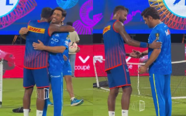 Hardik Pandya and MS Dhoni