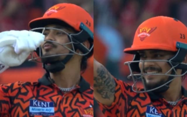 Ishan Kishan sends flying kiss during IPL 2025 SRH vs RR game – Whom was it for?