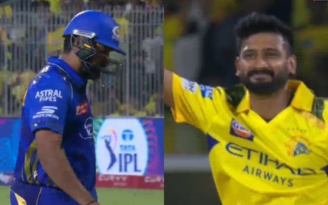 WATCH: Rohit Sharma departs for duck against CSK in 3rd match of IPL 2025