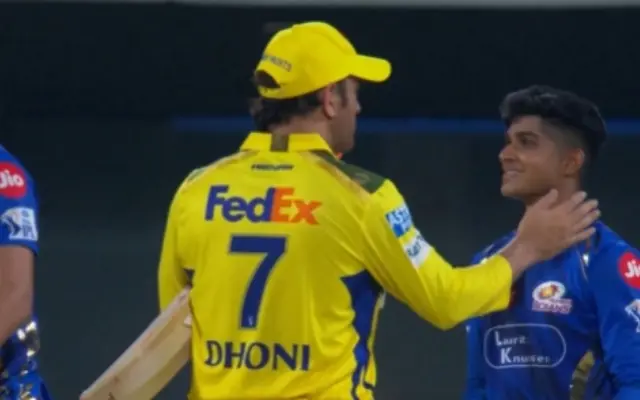 [Watch] IPL 2025: MS Dhoni offers words of encouragement to Vignesh Puthur after CSK-MI game