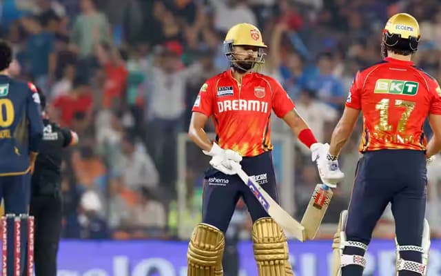 [WATCH] IPL 2025: Shashank Singh's last over brilliance leaves Shreyas Iyer stranded on 97* against GT