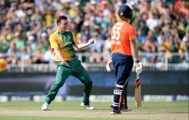 Kyle Abbott wicket celebration