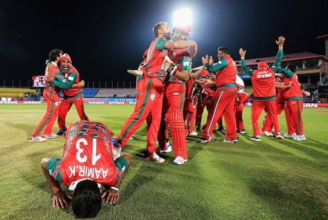 Oman celebrate their victory