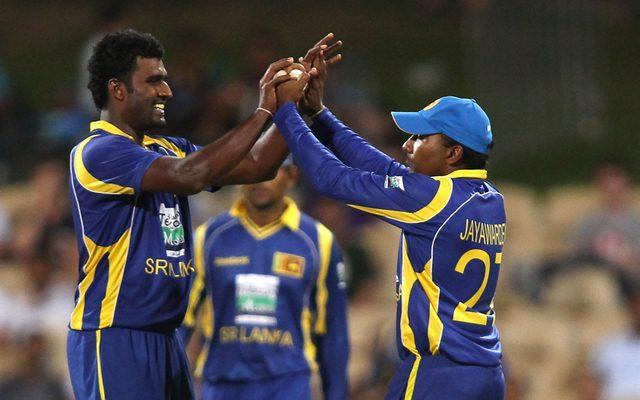 Mahela Jayawardene and Thisara Perera