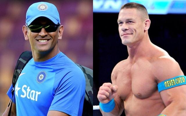 MS Dhoni and John Cena