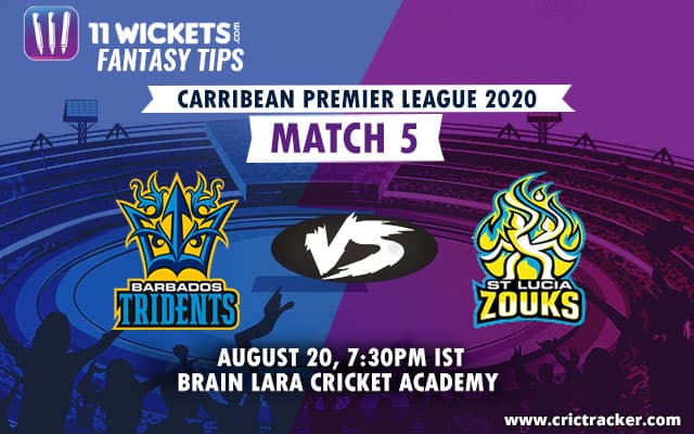 Barbados Tridents are expected to win the match.