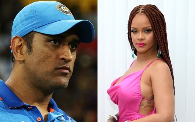 MS Dhoni and Rihanna