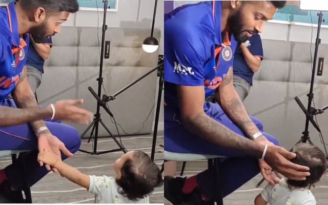 Hardik Pandya and his son