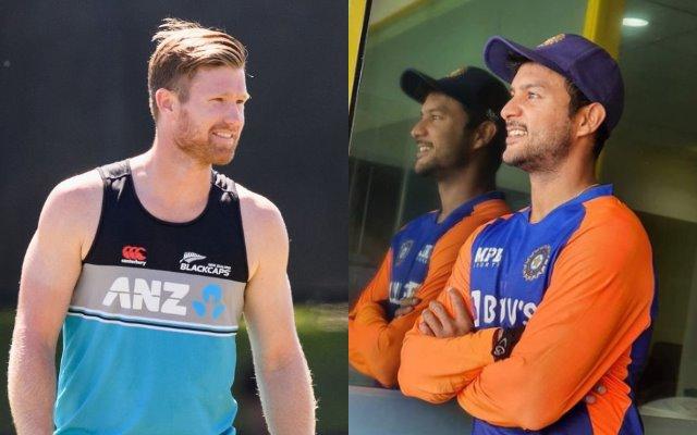 Jimmy Neesham and Mayank Agarwal