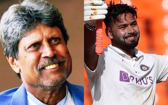 Kapil Dev and Rishabh Pant