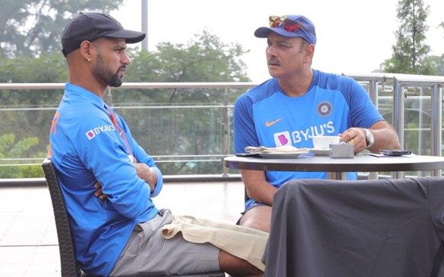 Ravi Shastri and Shikhar Dhawan