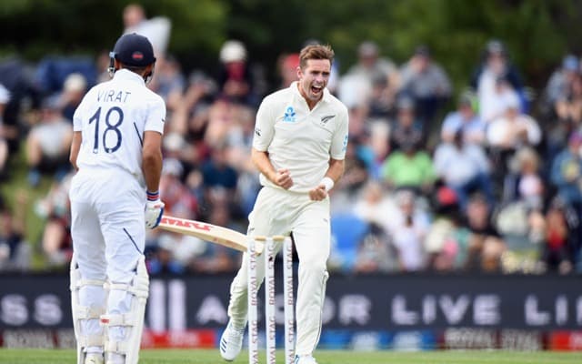 Virat Kohli and Tim Southee