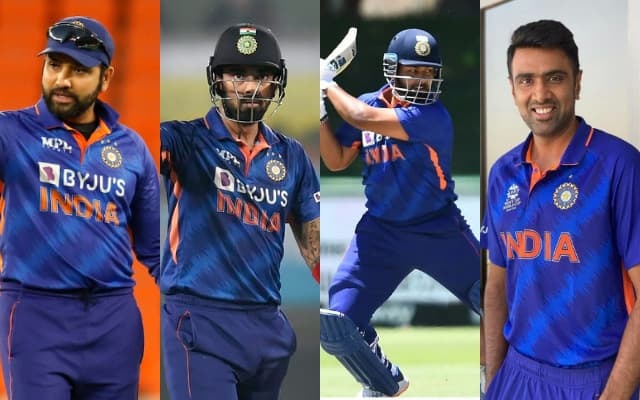 Rohit Sharma, KL Rahul, Rishabh Pant and Ravi Ashwin