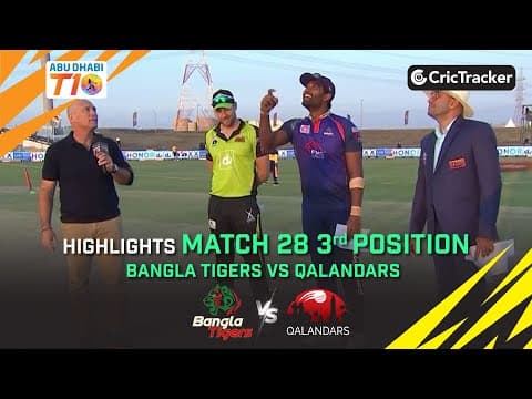 Bangla Tigers vs Qalandars | 3rd Position Playoff Highlights | Abu Dhabi T10 Season 3