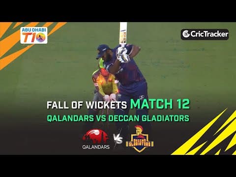 Abu Dhabi T10 League| Qalandars vs Deccan Gladiators | Fall Of Wickets