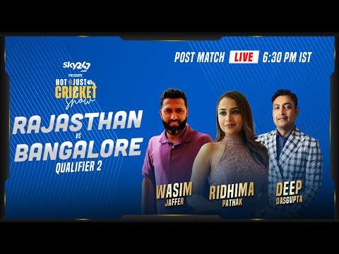 Indian T20 league, Qualifier 2, Rajasthan vs Bangalore- Pre-match live show 'Not Just Cricket'